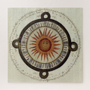 Puzzle Ancient Aztec Mexico Sun Calendar