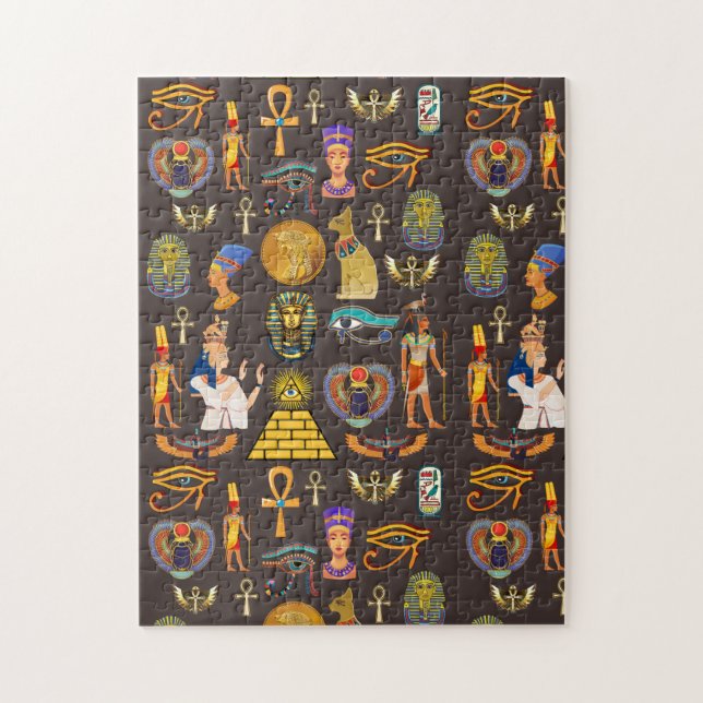 Puzzle Ancient Egyptian Hieroglyphic Pattern Symbol       (Vertical)
