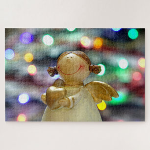 Puzzle Ange de Noël tenir un coeur d'amour