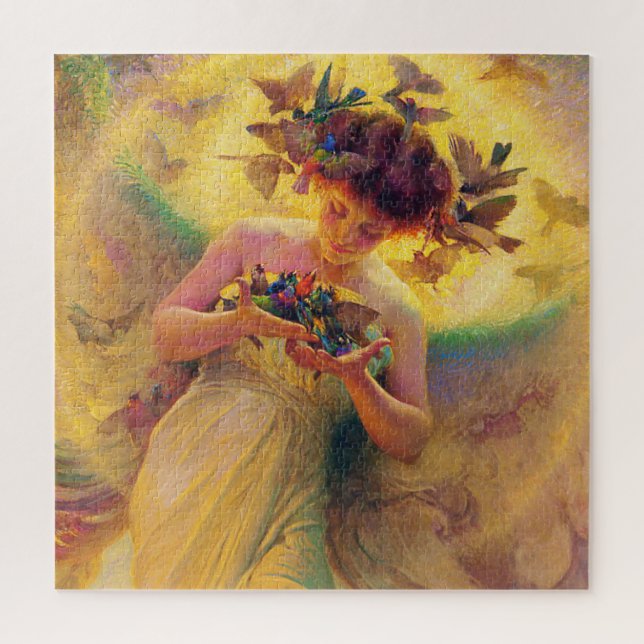Puzzle « Ange des Oiseaux » de Franz Dvorak (Vertical)