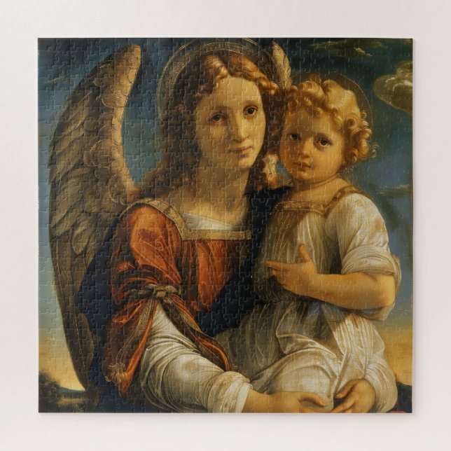 Puzzle Ange et bébé Jésus (Vertical)