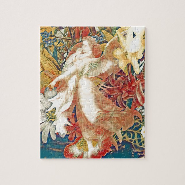 Puzzle Ange gardien avec l'enfant dans le jardin (Vertical)