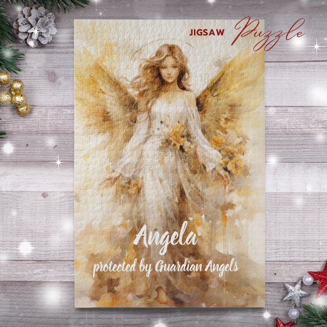 Puzzle Ange Gardien Personnalisé (Custom Guardian Angel Jigsaw Puzzle)