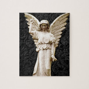 Puzzle ange gothique de peine commémorative de cimetière