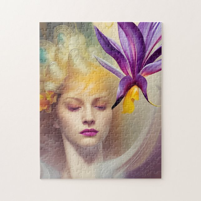 Puzzle Angel avec orchidée (Vertical)
