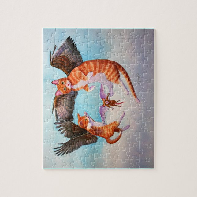 Puzzle Angel Chat et jeu de souris (Vertical)