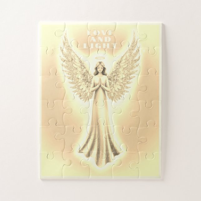 Puzzle Angel de guérison de lumière dorée 30 pièce (Vertical)