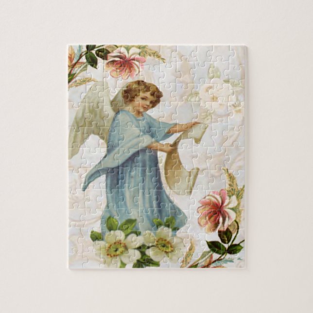 Puzzle Angel Et Fleurs (Vertical)