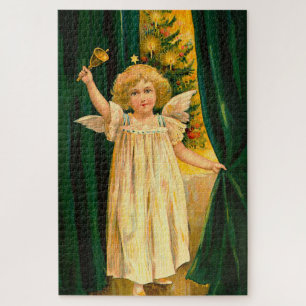 Puzzle Angel ringing the bell for Christmas time