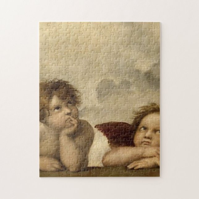 Puzzle Angels Cherubs Raphael Santi Sistine Madonna Sweet (Vertical)