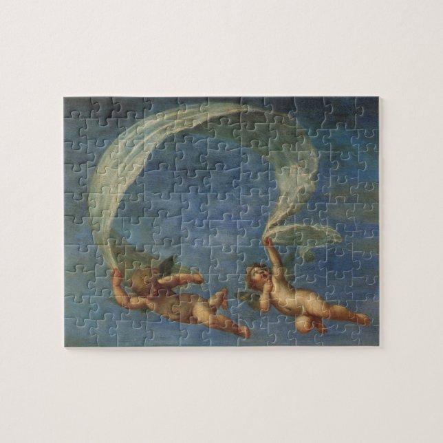 Puzzle Angels Detail from Adonis Led by Cupids by Albani (Horizontal)