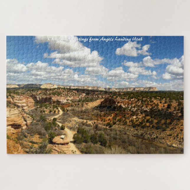 Puzzle Angels Landing Utah. Vœux de Noël (Horizontal)