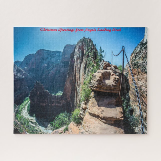 Puzzle Angels Landing Utah. Vœux de Noël (Horizontal)