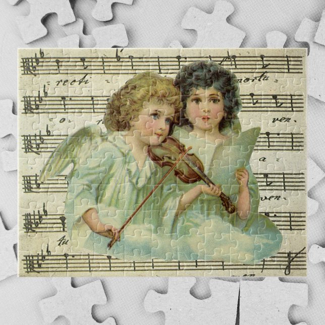 Puzzle Anges de Noël victoriens Violon et Partition (Créateur téléchargé)