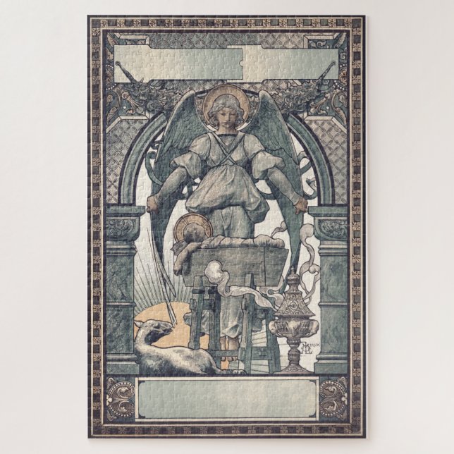 Puzzle Anges gardiens avec l'enfant Jésus (Vertical)