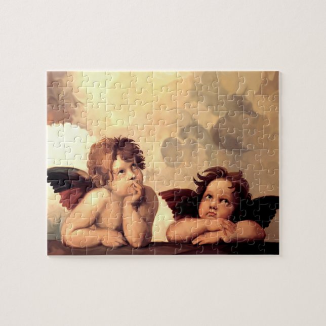Puzzle Anges Raffaelo Sanzio de Sistine Madonna (Horizontal)