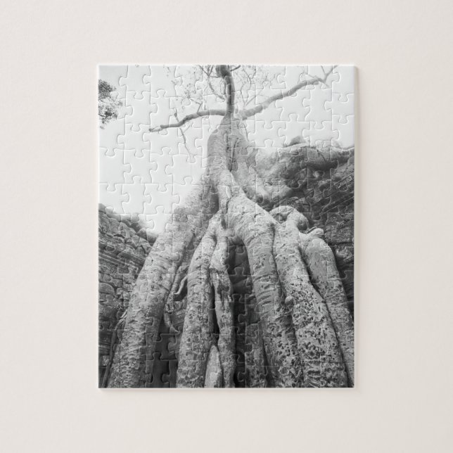 Puzzle Angkor Cambodge, Arbre Ta Prohm (Vertical)