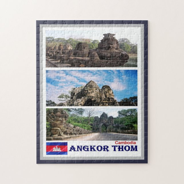 Puzzle Angkor Thom - Cambodia - Mosaic - (Vertical)