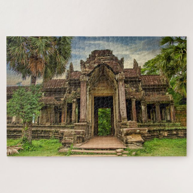 Puzzle Angkor Vat Cambodia Temple Entrée (Horizontal)