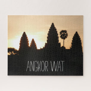 Puzzle angkor wat silhouette