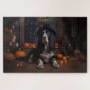 Puzzle Anglais Cocker Espagnol Citrouille Halloween effra
