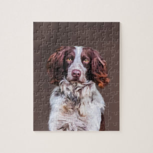 Puzzle Anglais Springer Spaniel Chien Peinture Huile Port