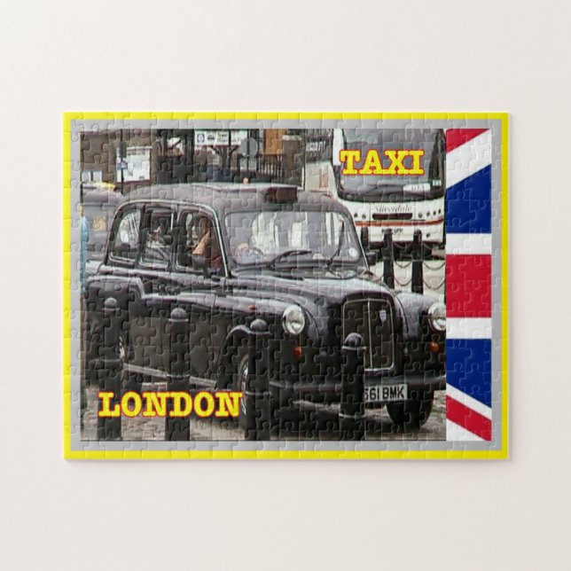 Puzzle Angleterre - Londres - Taxi casquette noir - (Horizontal)
