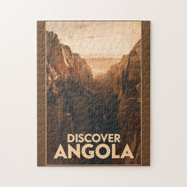 Puzzle Angola Lubango Travel Art Vintage (Vertical)