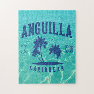 Puzzle Anguilla Palmier des Caraïbes 1980