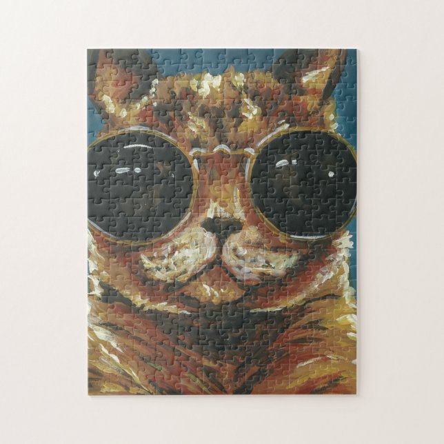 Puzzle Animal Dapper | Kitty dans les lunettes de soleil (Vertical)