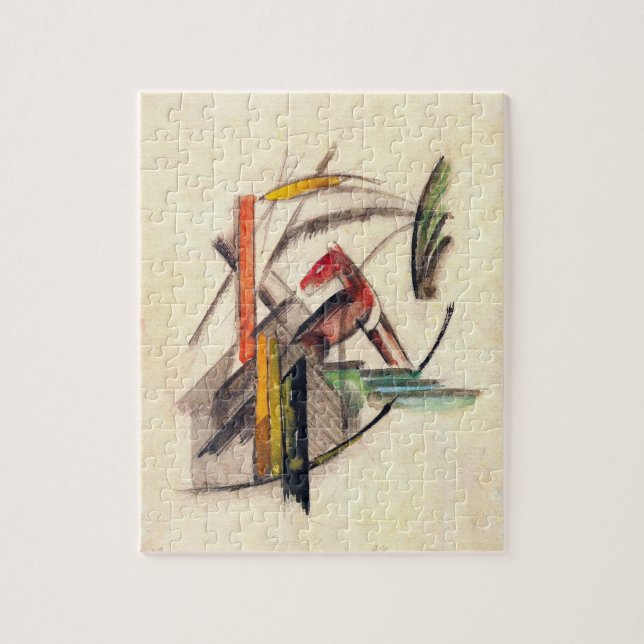 Puzzle Animal de Franz Marc, Art de l'expressionnisme Vin (Vertical)