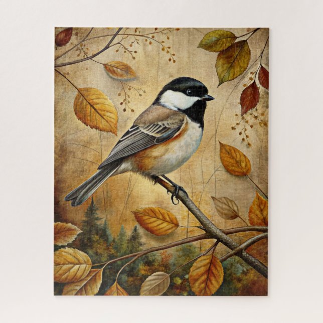 Puzzle animal de la forêt d'automne (Vertical)