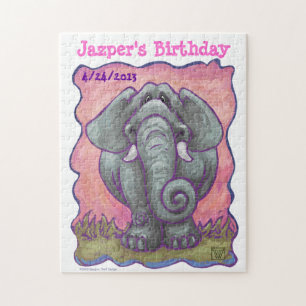 Puzzle Animal Parade Elephant Personnalisé Anniversaire P