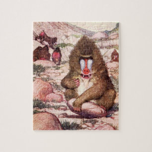 Puzzle Animal sauvage vintage, babouins de Louis Sargent