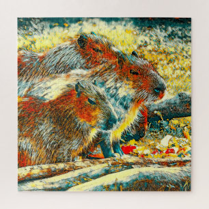 Puzzle AnimalArt_Capybara_005