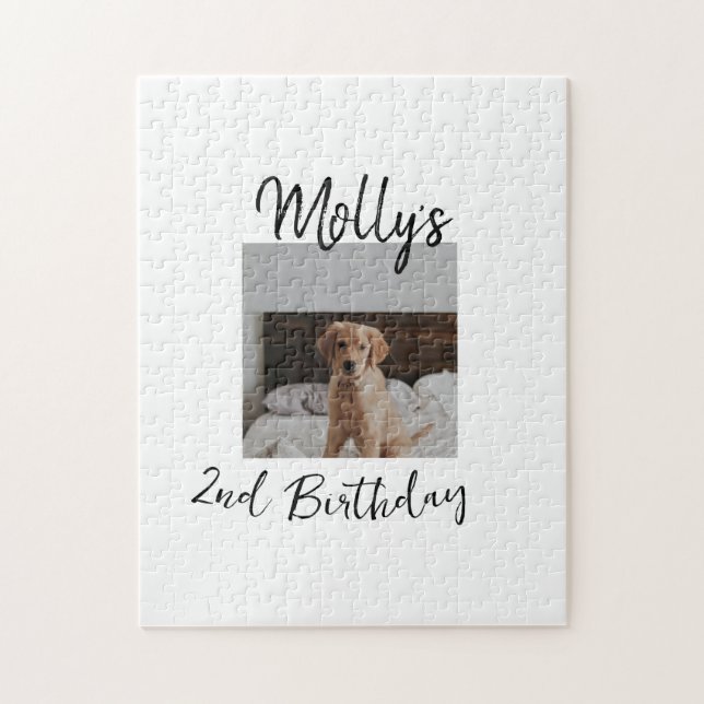 Puzzle Animateur chien chat animal photo moderne simple (Vertical)