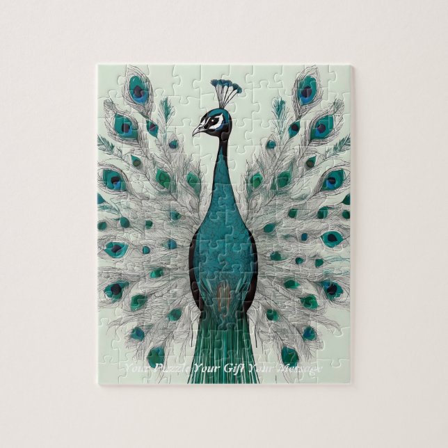 Puzzle Animation Boho paon (Vertical)