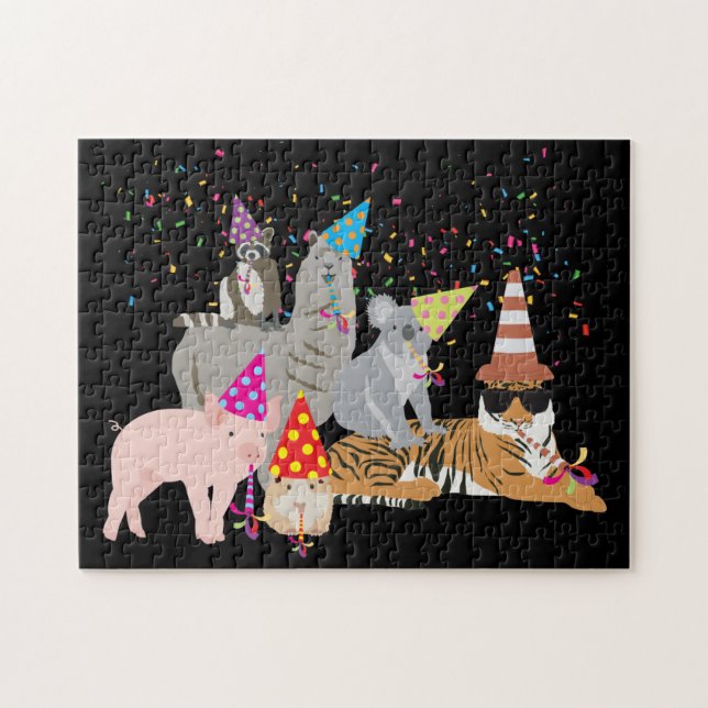 Puzzle Animaux - Beaux animaux ayant une fête (Horizontal)