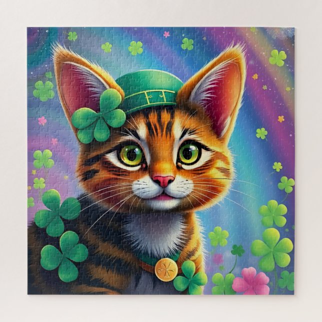 Puzzle Animaux chanceux déguisés - Saint Patrick’s Day Fu (Vertical)