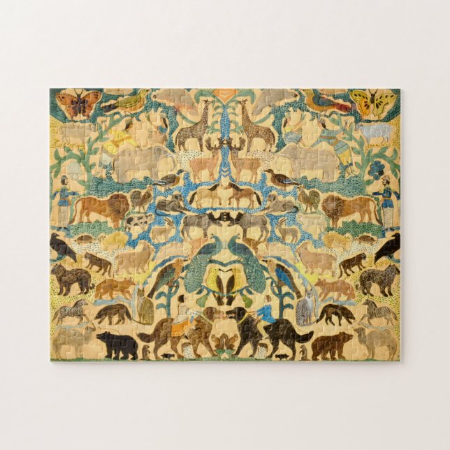 Puzzle Animaux d'art folklorique américain vintage (Horizontal)