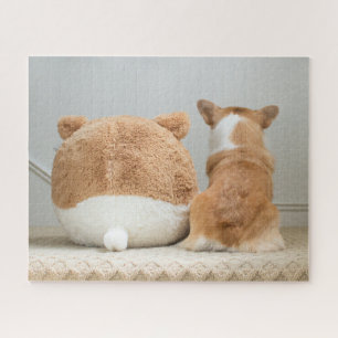 Puzzle Animaux de bébés cutest Corgi & Plush Puppy