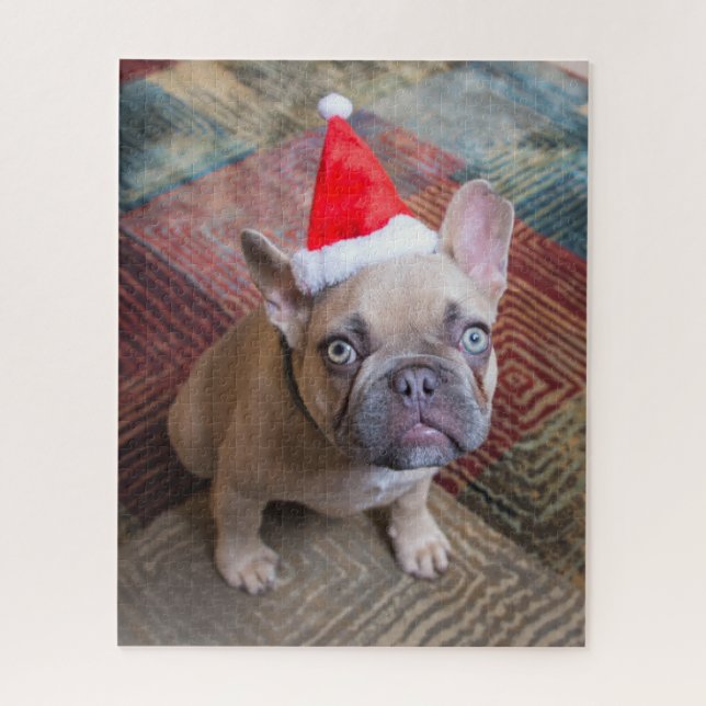 Puzzle Animaux de bébés cutest | French Bulldog Christmas (Vertical)