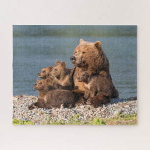 Puzzle Animaux de bébés cutest   Mère Ours & Cubs