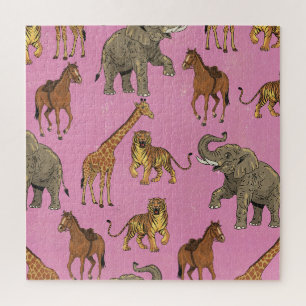 Puzzle Animaux de zoo vintage