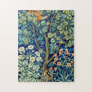 Puzzle Animaux et fleurs, forêt, William Morris