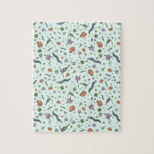 Puzzle Animaux microscopiques en bleu