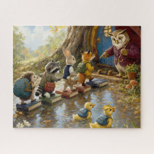 Puzzle Animaux Mignons Retour à l'École
