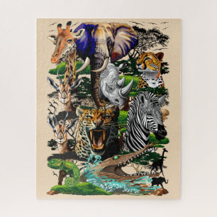 Puzzle Animaux sauvages de la Savane africaine