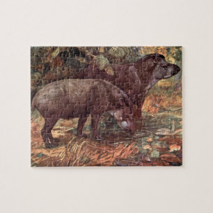 Puzzle Animaux sauvages vintages, Tapirs de Winifred Aust