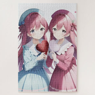 Puzzle Anime coeur Saint Valentin